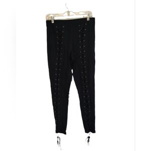 Blackheart Lace Up Black Leggings Pants